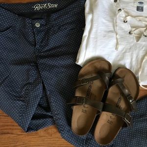 Old Navy Rockstar Blue pants w/light blue dots